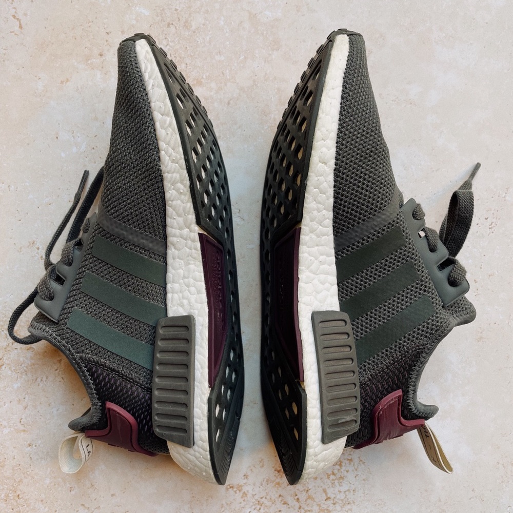 Adidas NMD_R1 Shoes in Olive Maroon - Picture 6 of 15